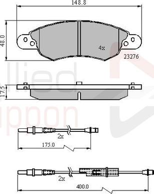 Comline ADB21119 - Тормозные колодки, дисковые, комплект autospares.lv