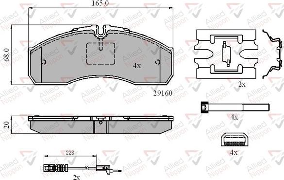 Comline ADB21735 - Тормозные колодки, дисковые, комплект autospares.lv