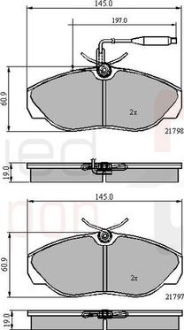 Comline ADB2219 - Тормозные колодки, дисковые, комплект autospares.lv