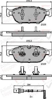 Comline ADB22120 - Тормозные колодки, дисковые, комплект autospares.lv