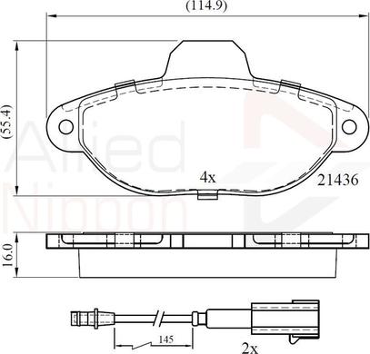 Comline ADB22383 - Тормозные колодки, дисковые, комплект autospares.lv