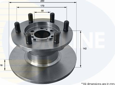 Comline ADC9145 - Тормозной диск autospares.lv