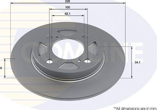 Comline ADC4048 - Тормозной диск autospares.lv