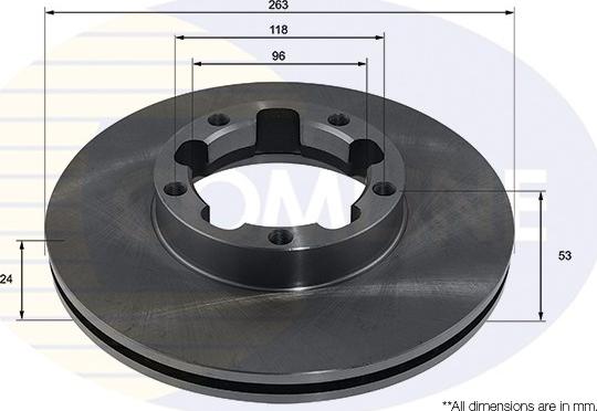 Comline ADC4055V - Тормозной диск autospares.lv