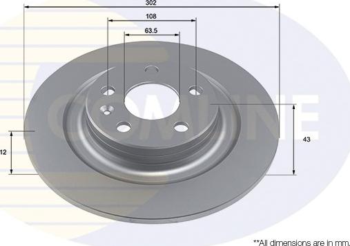 Comline ADC4056 - Тормозной диск autospares.lv