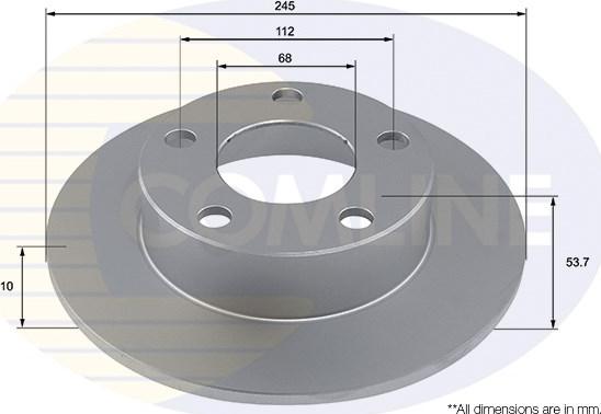 Comline ADC4015 - Тормозной диск autospares.lv