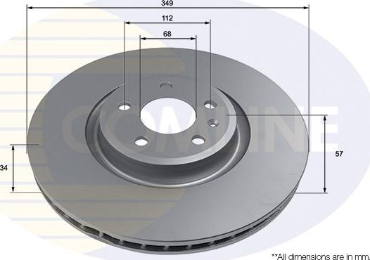 Comline ADC4010V - Тормозной диск autospares.lv