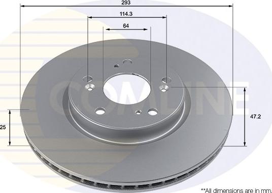 Comline ADC4012V - Тормозной диск autospares.lv