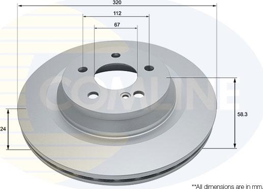 Comline ADC4084V - Тормозной диск autospares.lv