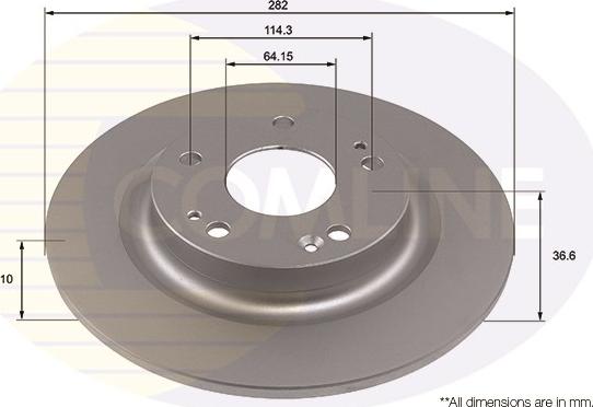 Comline ADC4032 - Тормозной диск autospares.lv