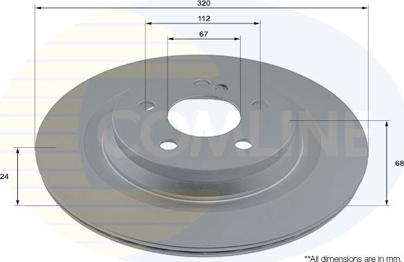 Comline ADC4078V - Тормозной диск autospares.lv