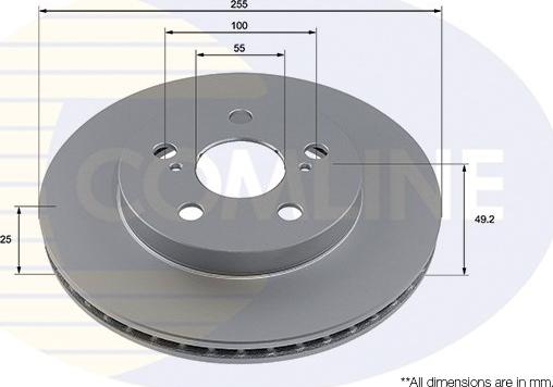 Comline ADC5016V - Тормозной диск autospares.lv