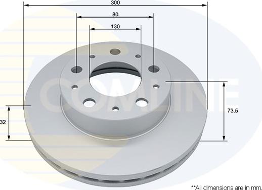 Comline ADC5013V - Тормозной диск autospares.lv