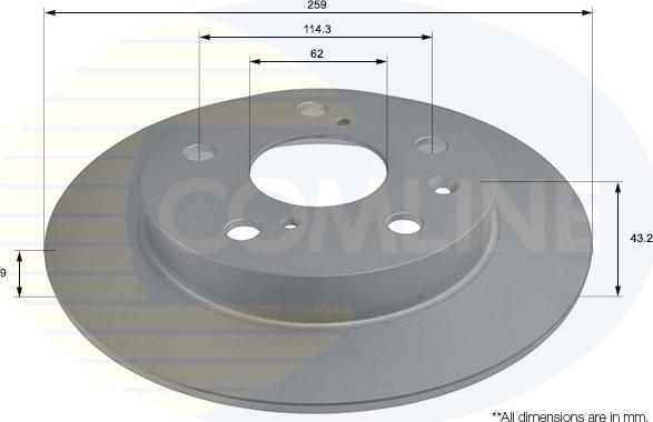 Comline ADC0940 - Тормозной диск autospares.lv