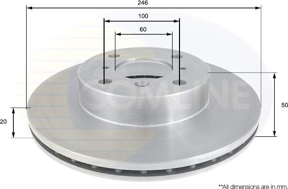 Comline ADC0914V - Тормозной диск autospares.lv