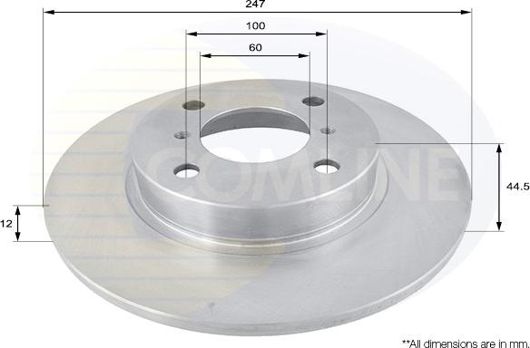 Comline ADC0918 - Тормозной диск autospares.lv