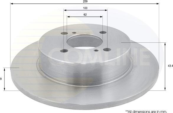 Comline ADC0934 - Тормозной диск autospares.lv