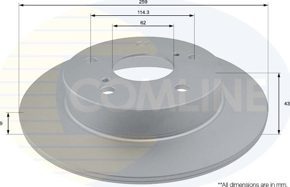 Comline ADC0937 - Тормозной диск autospares.lv