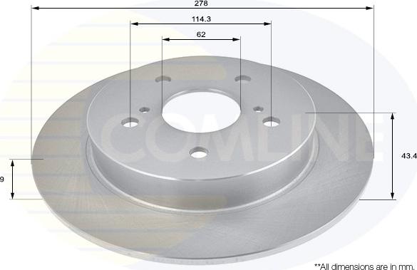 Comline ADC0929 - Тормозной диск autospares.lv