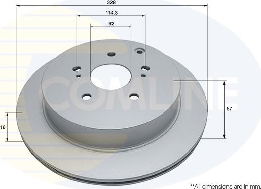 Comline ADC0928V - Тормозной диск autospares.lv