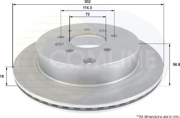 Comline ADC0458V - Тормозной диск autospares.lv