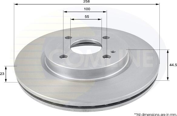 Comline ADC0457V - Тормозной диск autospares.lv