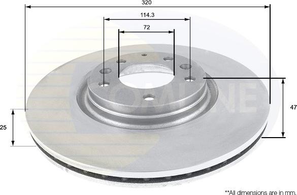 Comline ADC0466V - Тормозной диск autospares.lv