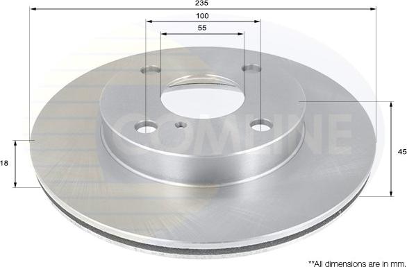 Comline ADC0407V - Тормозной диск autospares.lv