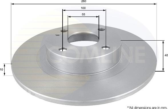 Comline ADC0438 - Тормозной диск autospares.lv