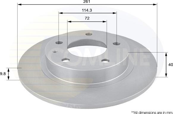 Comline ADC0421 - Тормозной диск autospares.lv