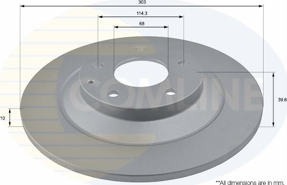 Comline ADC0475 - Тормозной диск autospares.lv