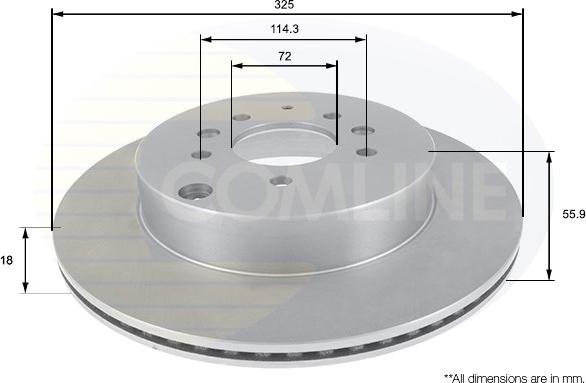 Comline ADC0471V - Тормозной диск autospares.lv