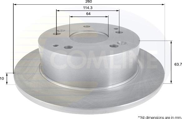 Comline ADC0540 - Тормозной диск autospares.lv