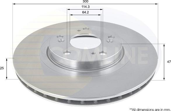 Comline ADC0541V - Тормозной диск autospares.lv