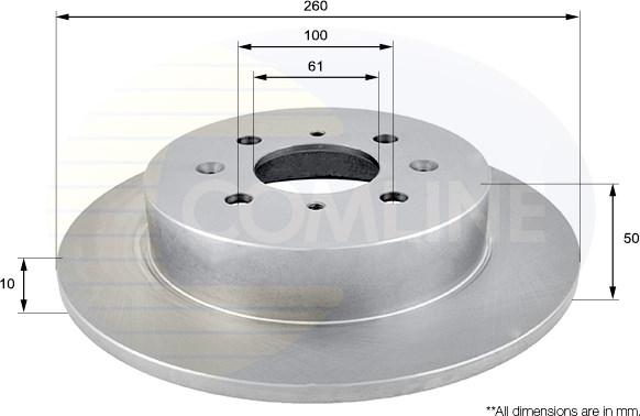 Comline ADC0543 - Тормозной диск autospares.lv