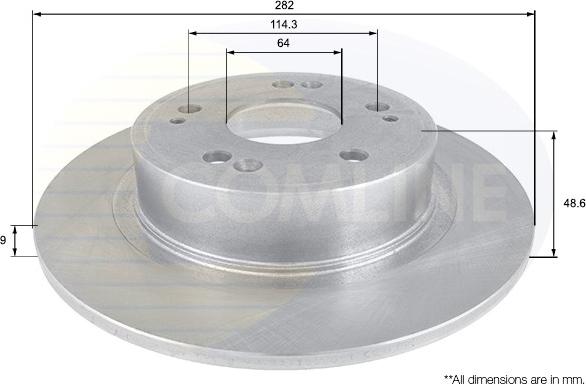 Comline ADC0559 - Тормозной диск autospares.lv