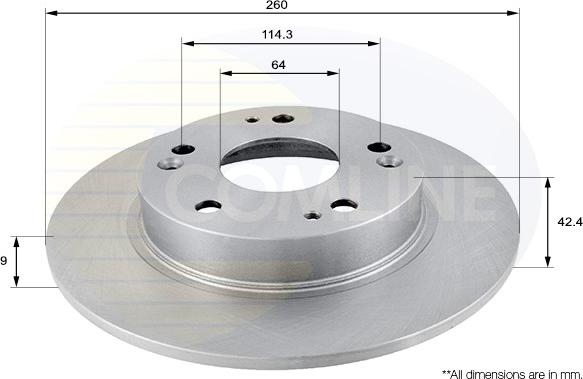 Comline ADC0555 - Тормозной диск autospares.lv