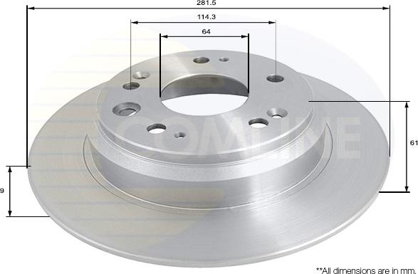 Comline ADC0551 - Тормозной диск autospares.lv