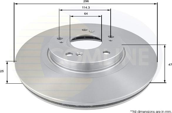 Comline ADC0558V - Тормозной диск autospares.lv