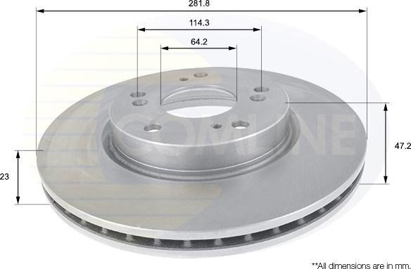 Comline ADC0553V - Тормозной диск autospares.lv