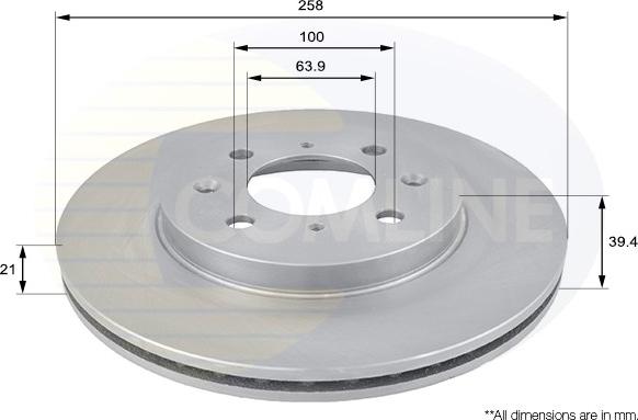 Comline ADC0557V - Тормозной диск autospares.lv