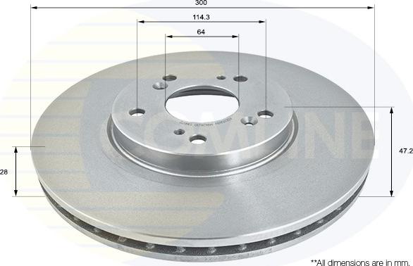 Comline ADC0569V - Тормозной диск autospares.lv