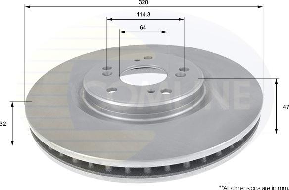 Comline ADC0566V - Тормозной диск autospares.lv