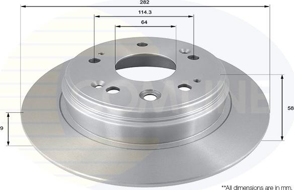 Comline ADC0562 - Тормозной диск autospares.lv