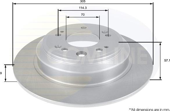 Comline ADC0567 - Тормозной диск autospares.lv