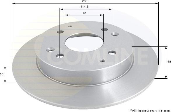 Comline ADC0516 - Тормозной диск autospares.lv