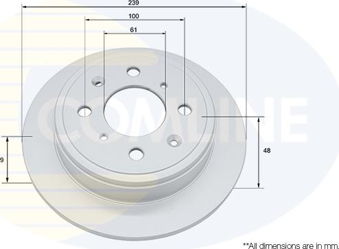 Comline ADC0510 - Тормозной диск autospares.lv