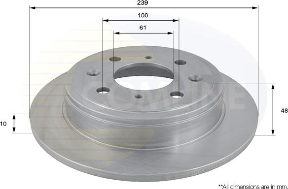 Comline ADC0518 - Тормозной диск autospares.lv