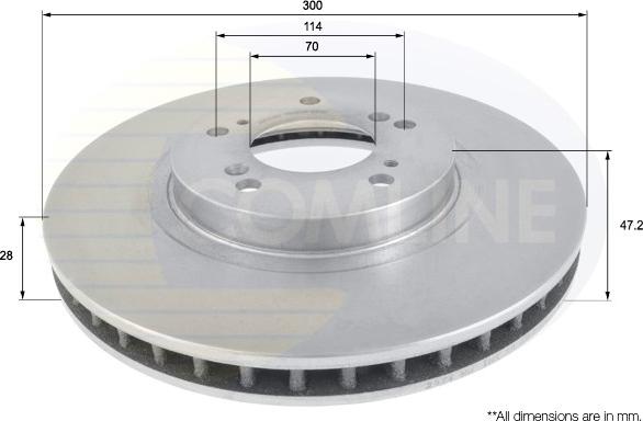 Comline ADC0539V - Тормозной диск autospares.lv