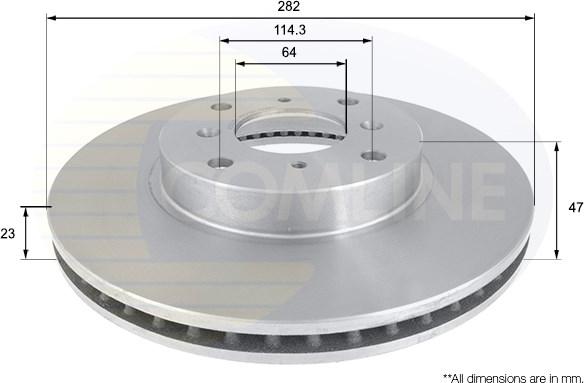 Comline ADC0535V - Тормозной диск autospares.lv